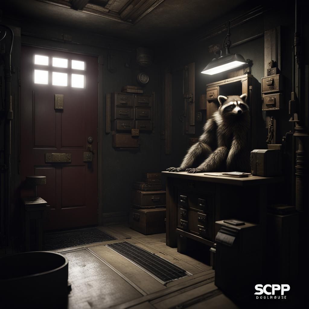 SCP dollhouse, the foundation, men in tactical gear, shadows on the walls, secure, contain