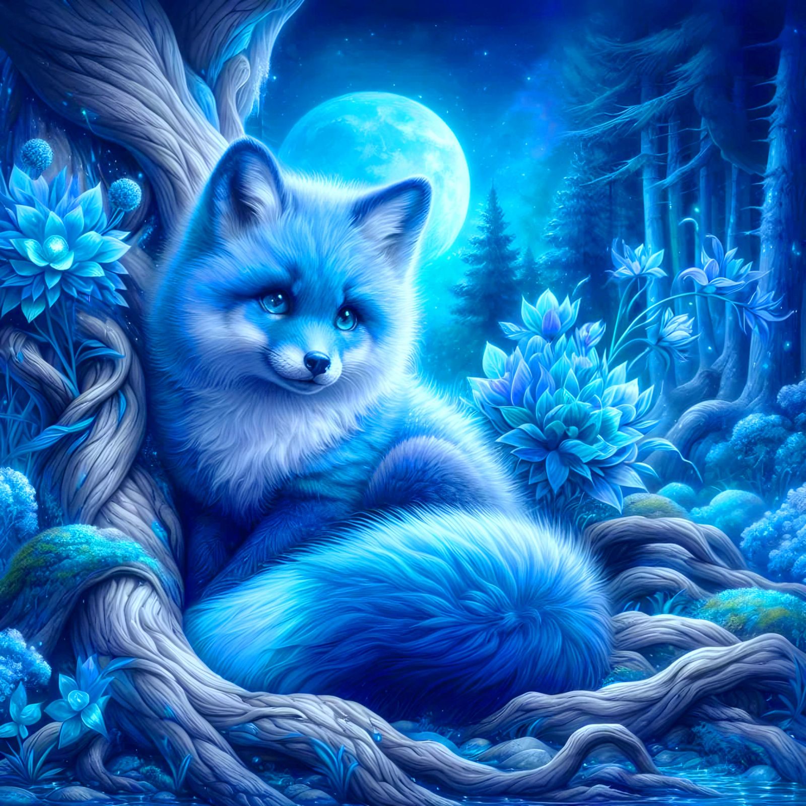 Moonlit Azure Slumber