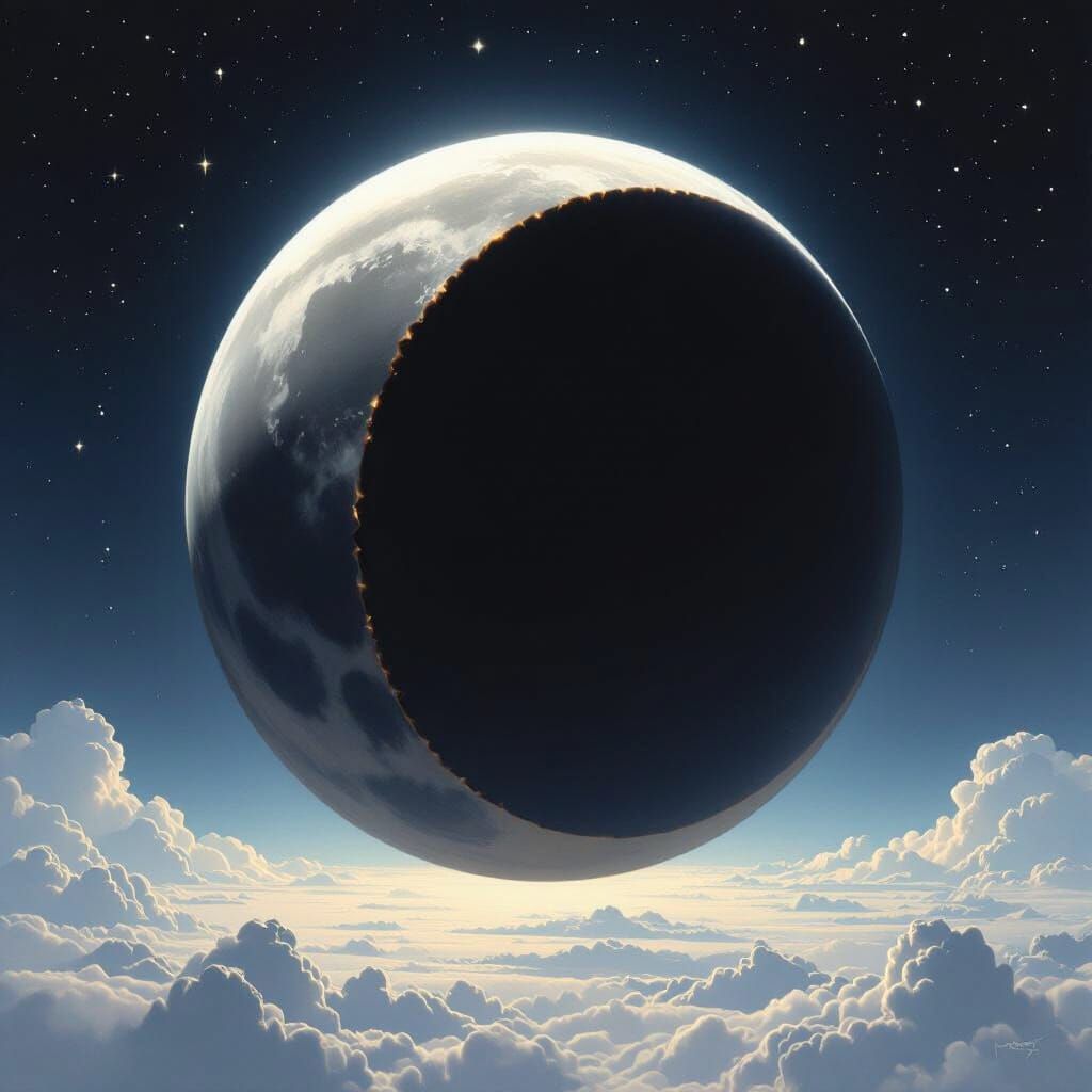 A lunar eclipse with great shadowing.