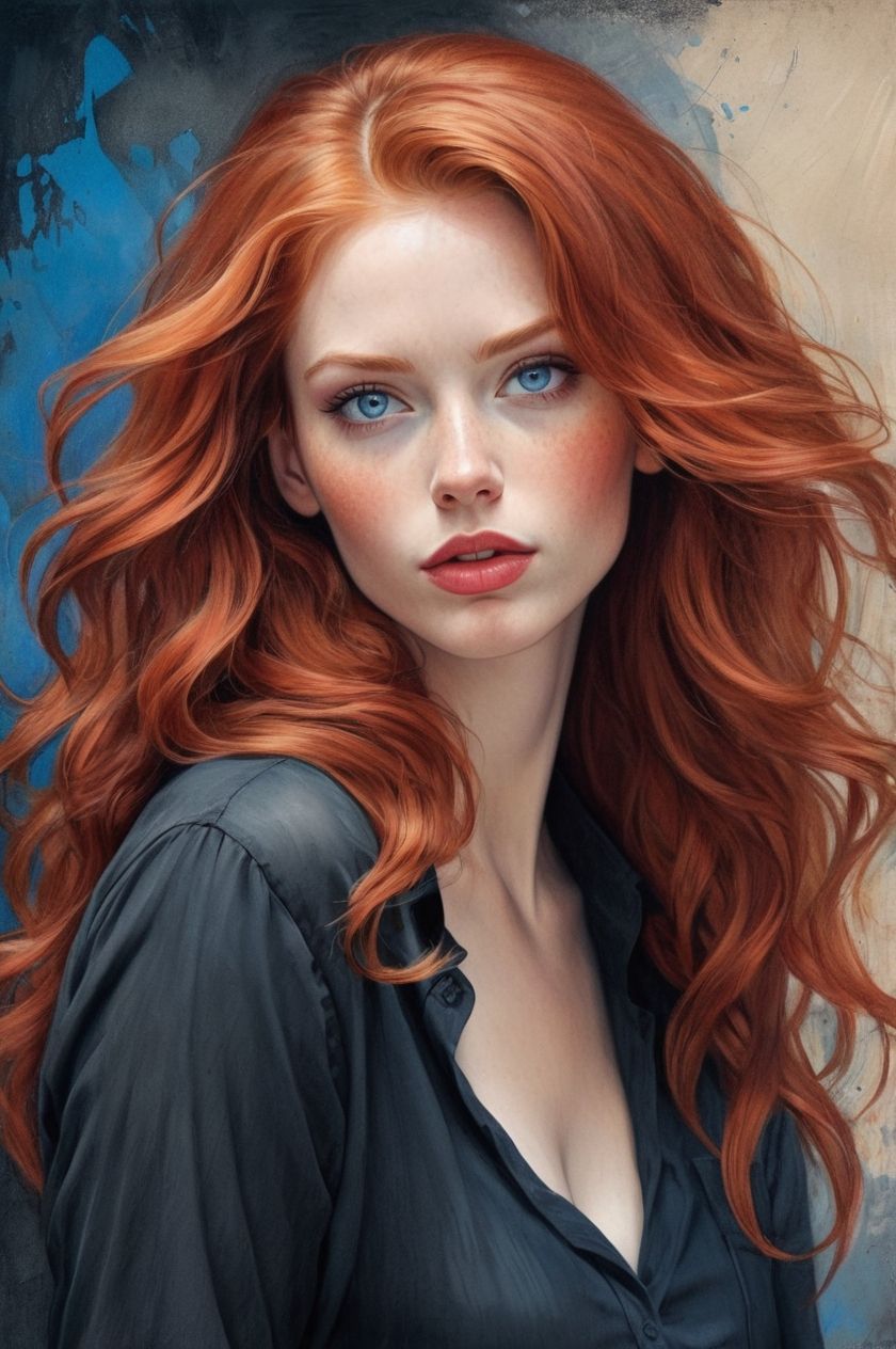 Woman in a black shirt