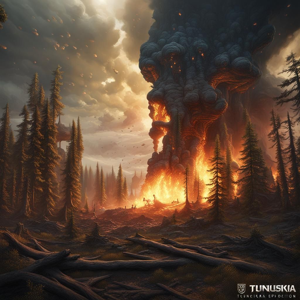 1908 Tunguska explosion  by @coupdevent