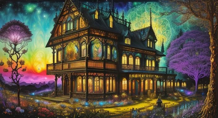 New Year in Faerie-Mansion - AI Generated Artwork - NightCafe Creator