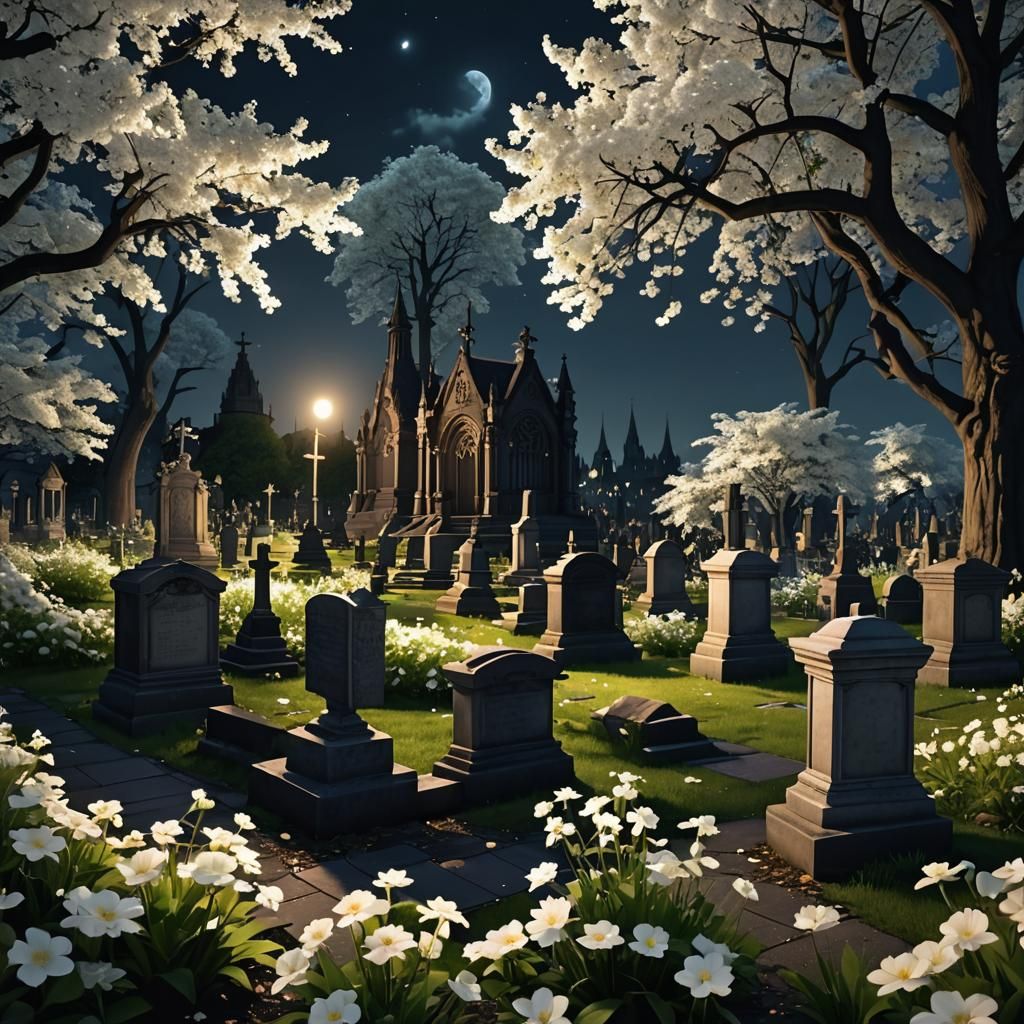 Gothic Victorian cemetery
