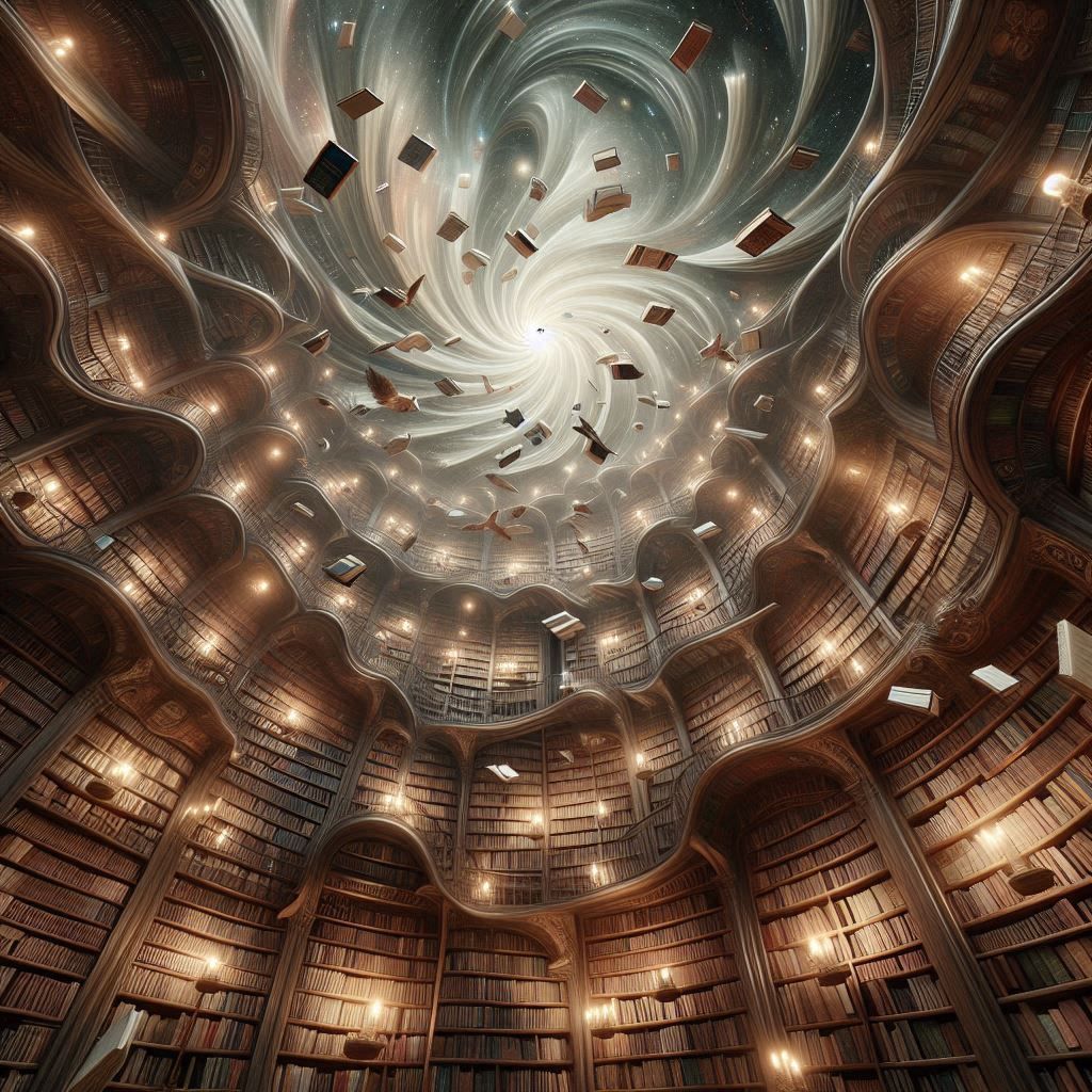 Swirling books