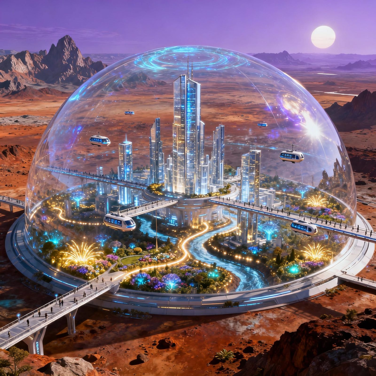 City of the future on a barren planet  by @No1jmb