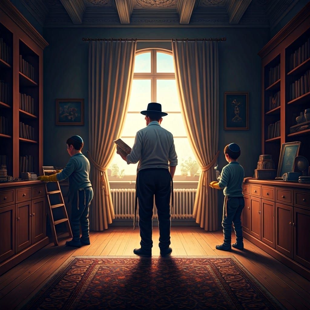 Traditional Haredi Family Prepares for Passover in Jerusalem