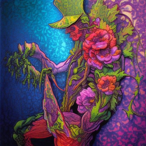 Flower Man AI Generated Artwork NightCafe Creator