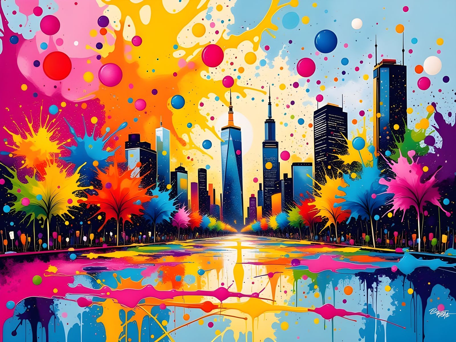 Splash art cityscape #2