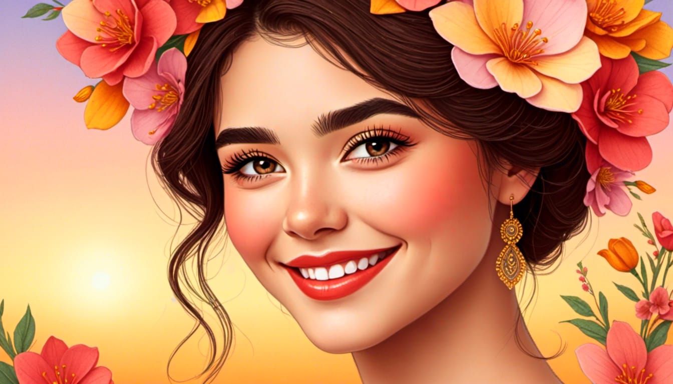 Female portrait <lora:Whimsical portraits:1.0>