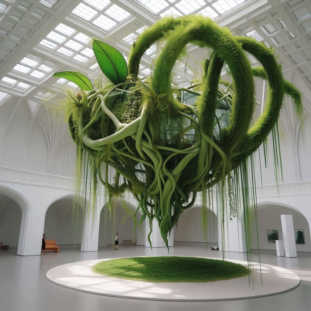 Green Living, sculpture at the art gallery