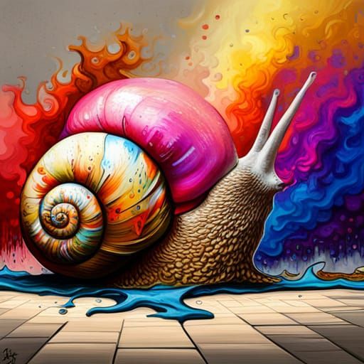 snail in a hurry  by @Charlotti