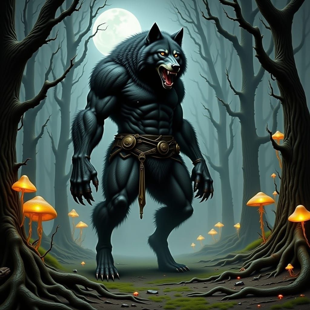  <lora:Canine-Feline:1.0> werewolf