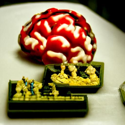 miniature brain model wargame photograph