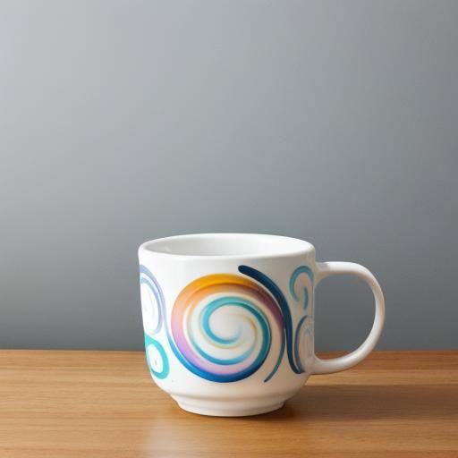 Vibrant Ceramic Mug with Colorful Swirls