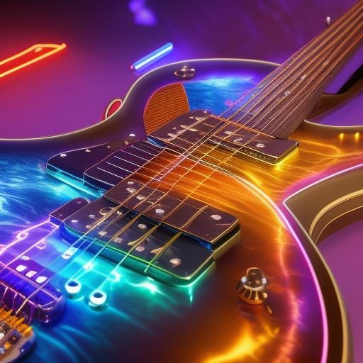 Neon guitar