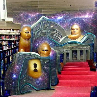 the infinite library guarded by the cosmic guards