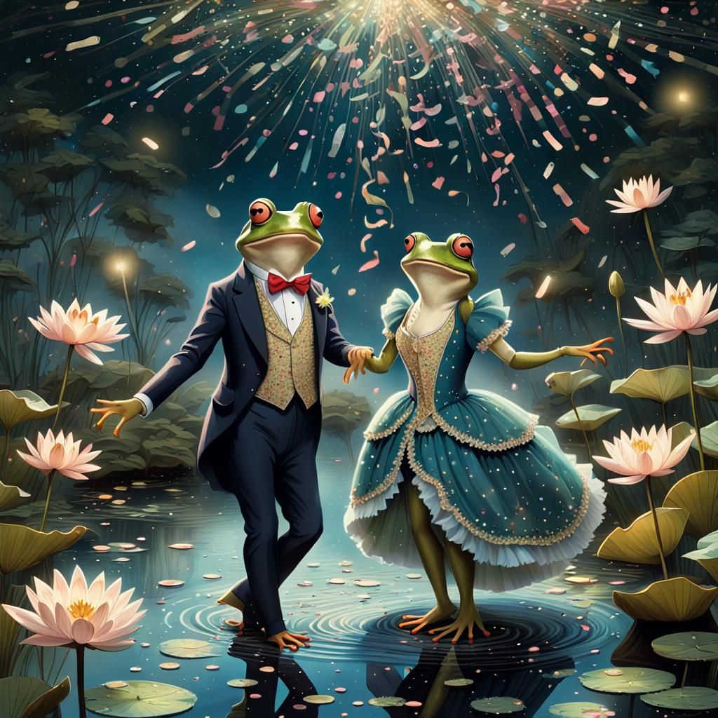 Confetti at the Pond  by @Atlaxa