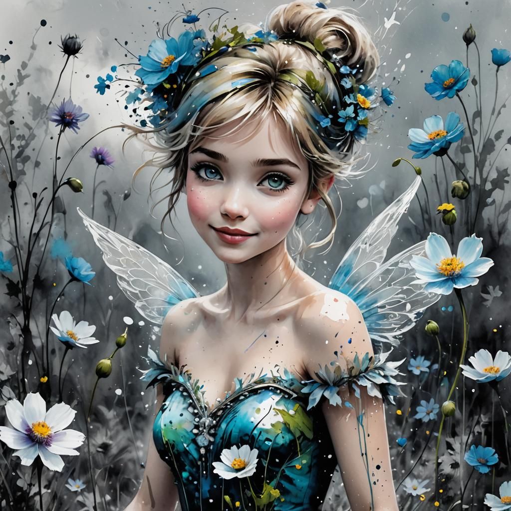 Fairy with St Brigid Anemone