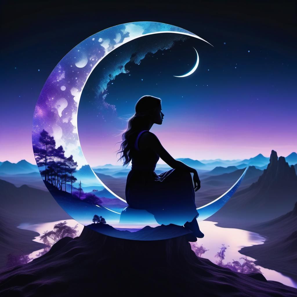 Crescent Night  by @MistyCrystal