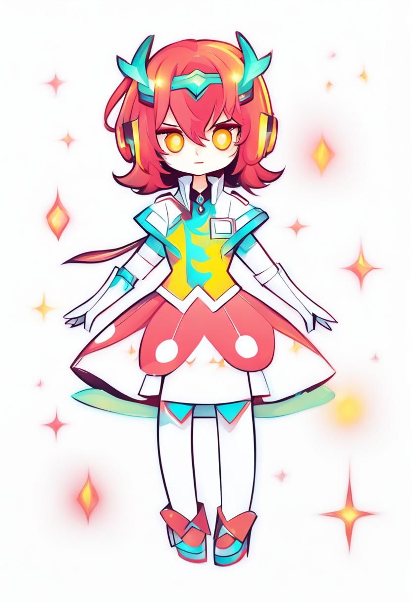 Light hot girl style monster girl character