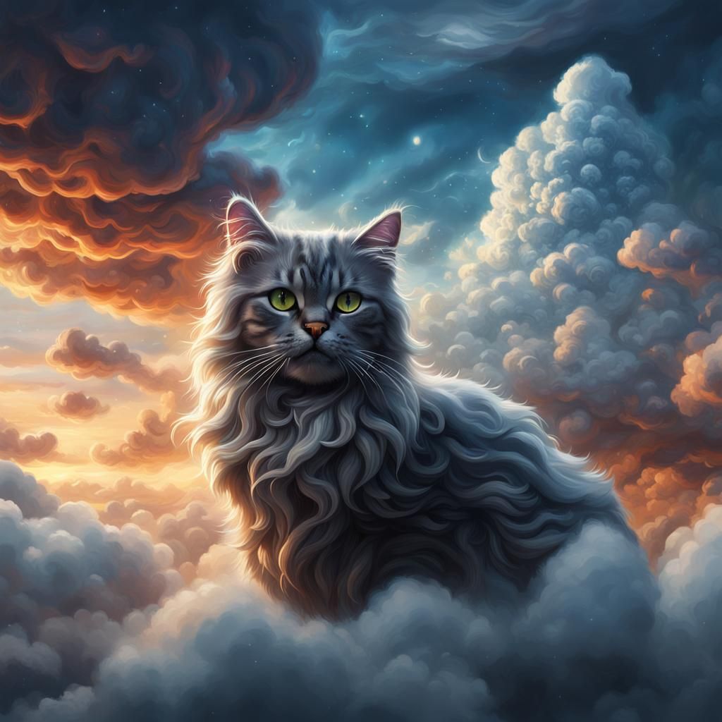 Cat made of clouds