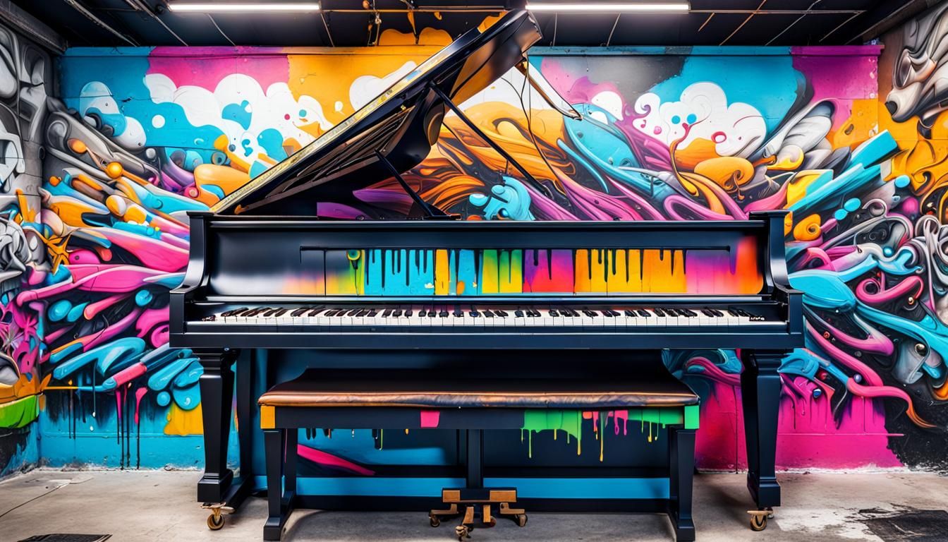 graffiti, piano  by @Brick Studio Architect