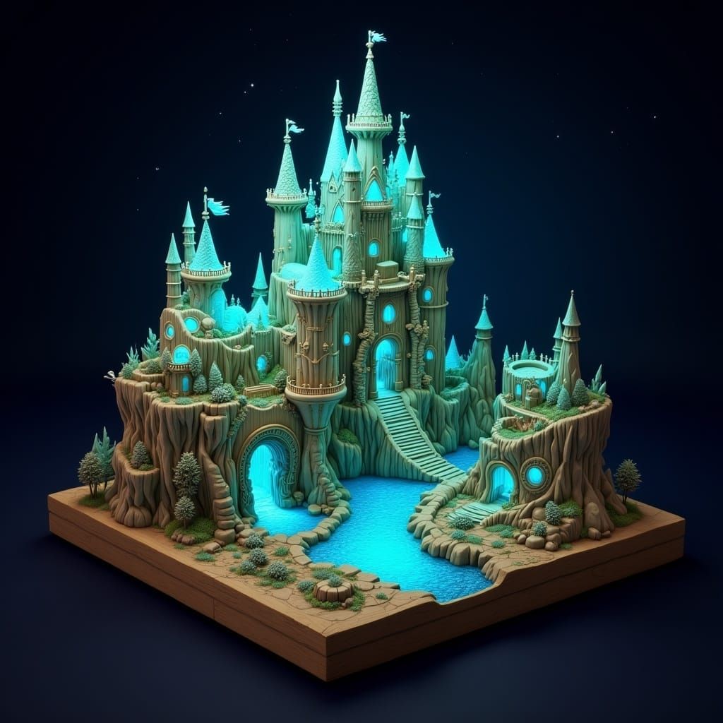 Isometric Enviroment - The Enchanted Castle  by @Funverhau