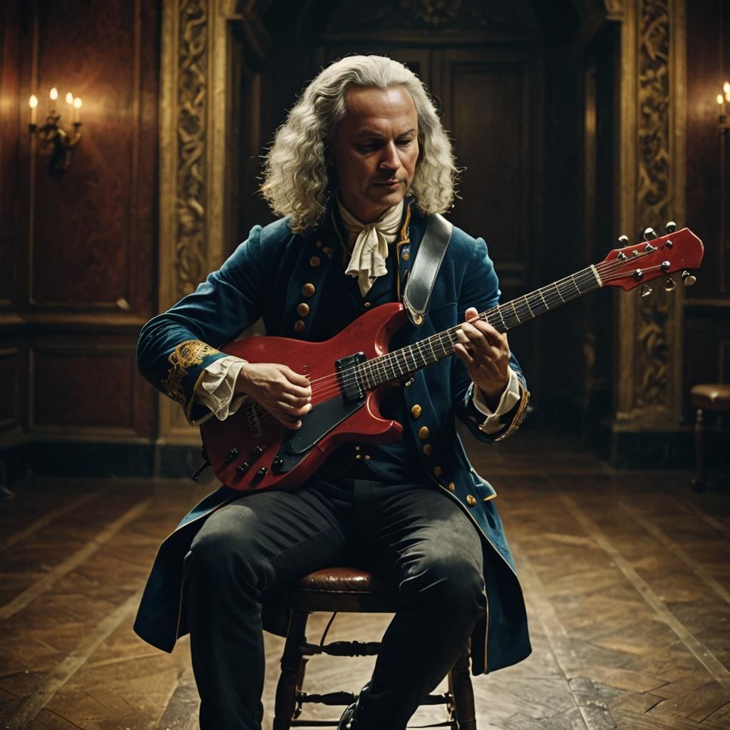 Antonio Vivaldi playing electric guitar | Composers Playing ...