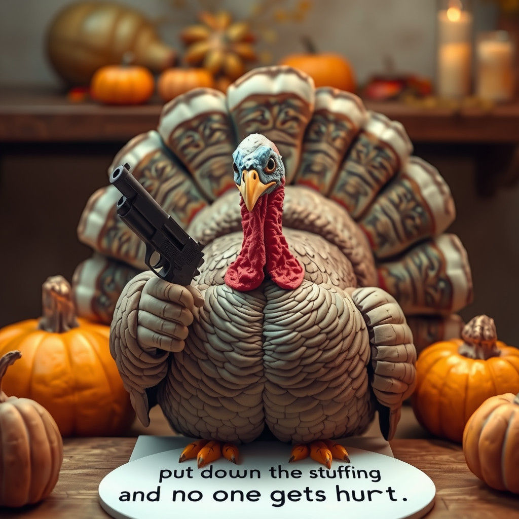 The Turkey has some Misgivings About the Menu  by @Maggie_Dishlock
