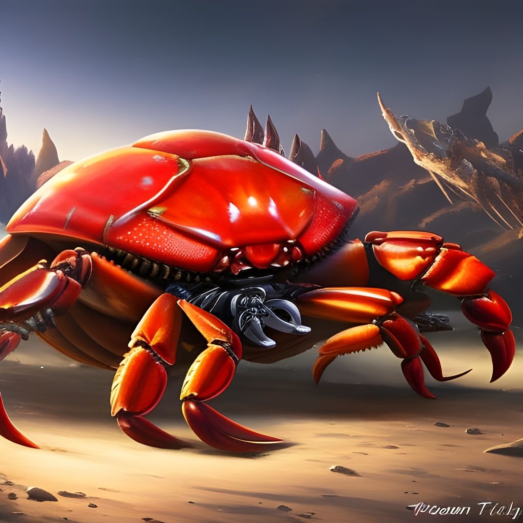 The king of the crabs explores his realm - AI Generated Artwork ...