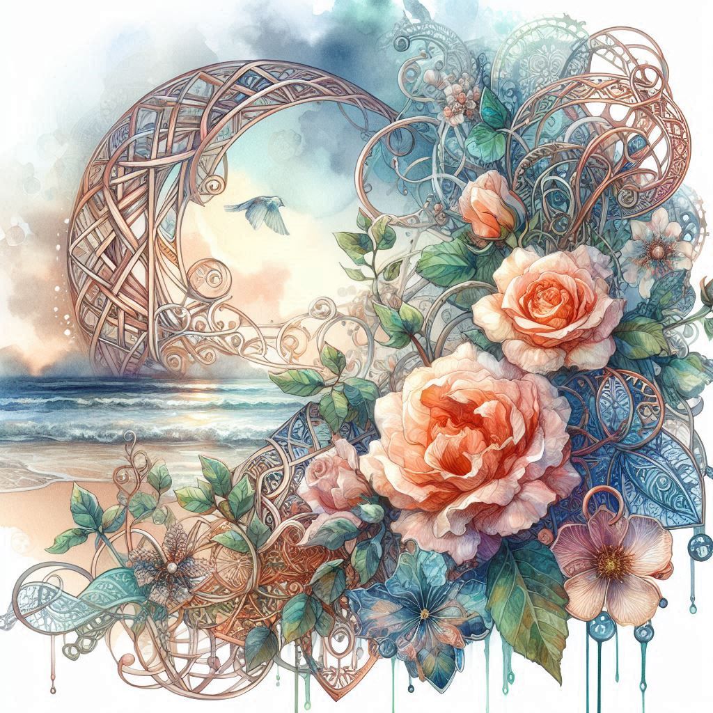 Boho Inspired Beach Scene