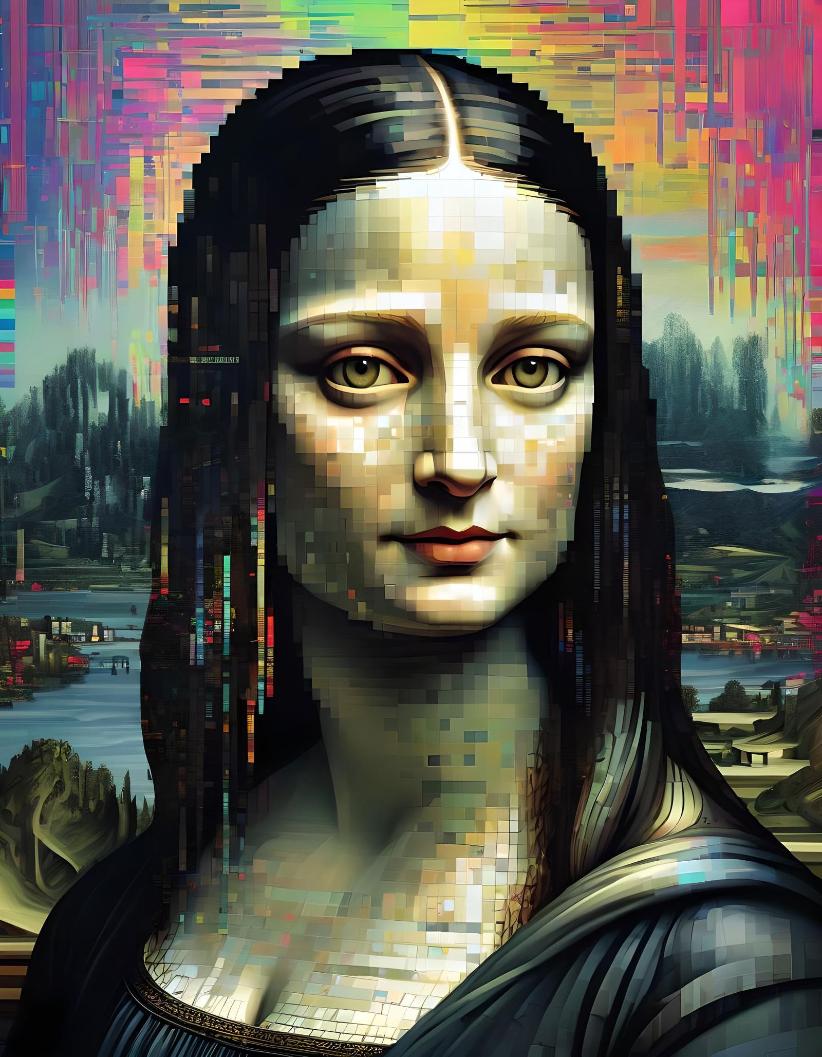 Mona Lisa Glitch  by @Persephone