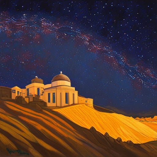 Midnight Above Griffith Observatory