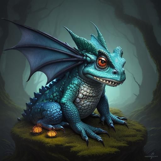 Dragon Toad Portrait in Chinese Art Style