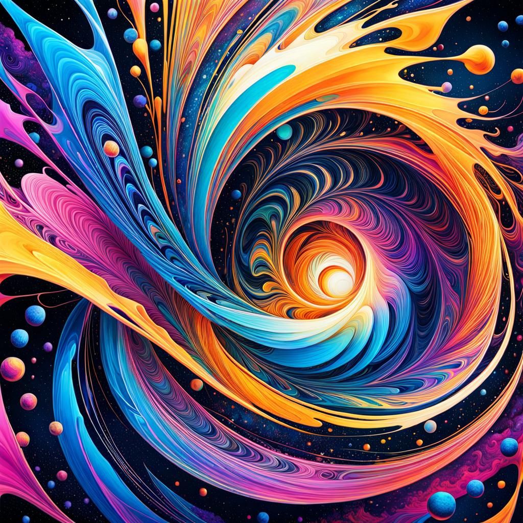 Paint Splatter Vortex - AI Generated Artwork - NightCafe Creator