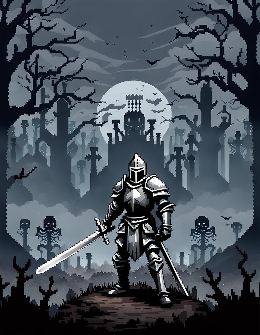 Old School Video Game Knight  by @Colin Davis