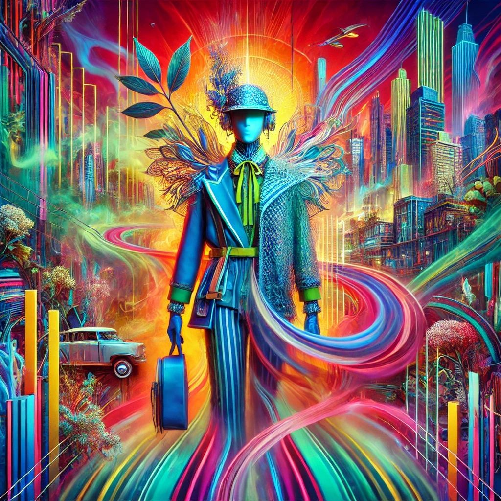 In the Heart of the Surreal Metropolis. DALL-E 3 AI image pr...