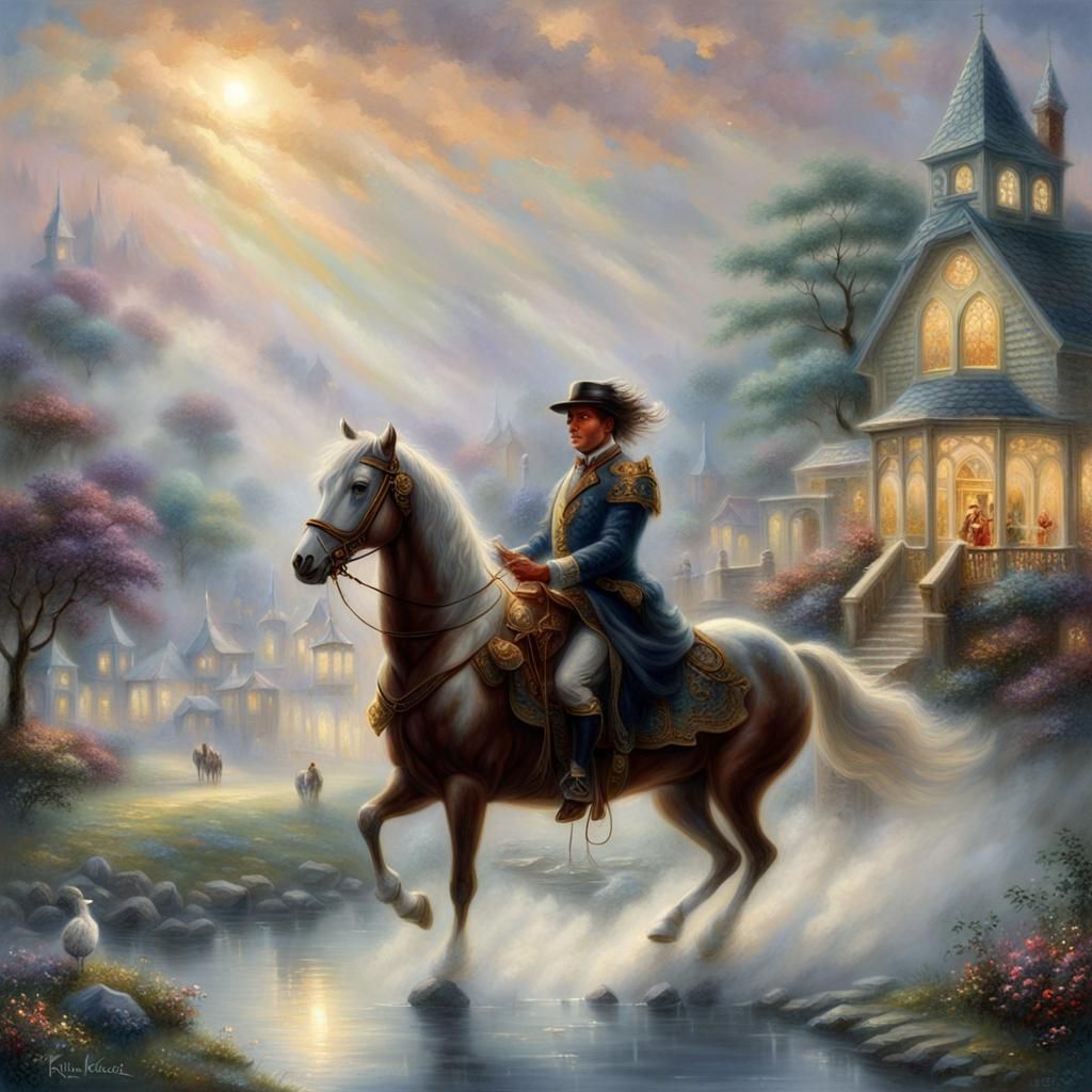 Trumpeter on horseback