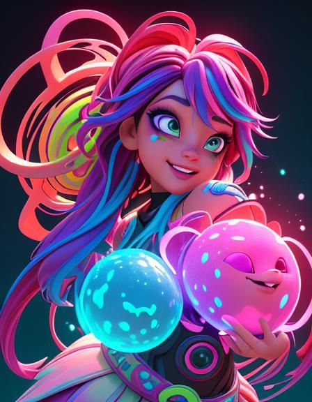 Radiant Joy Embracing the Multicolored Marvels of Life
