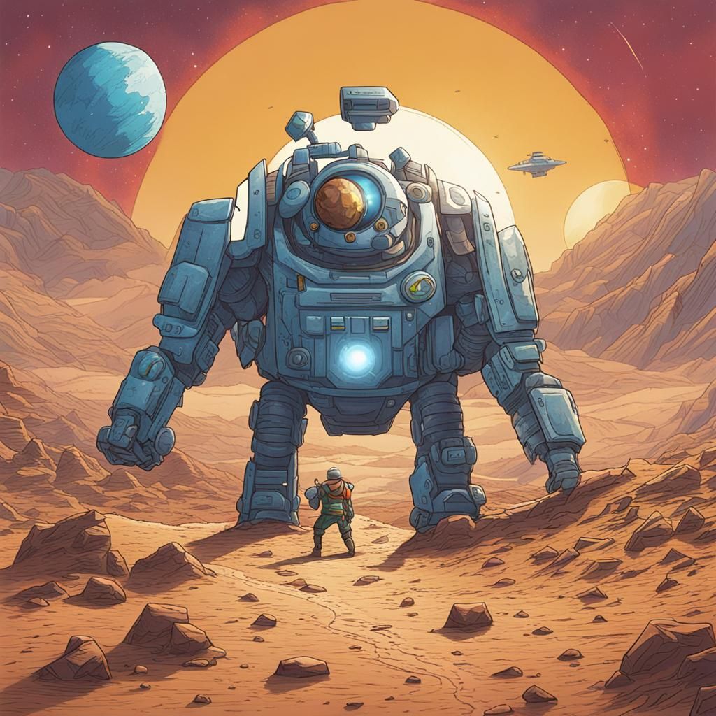 A hero on a planet