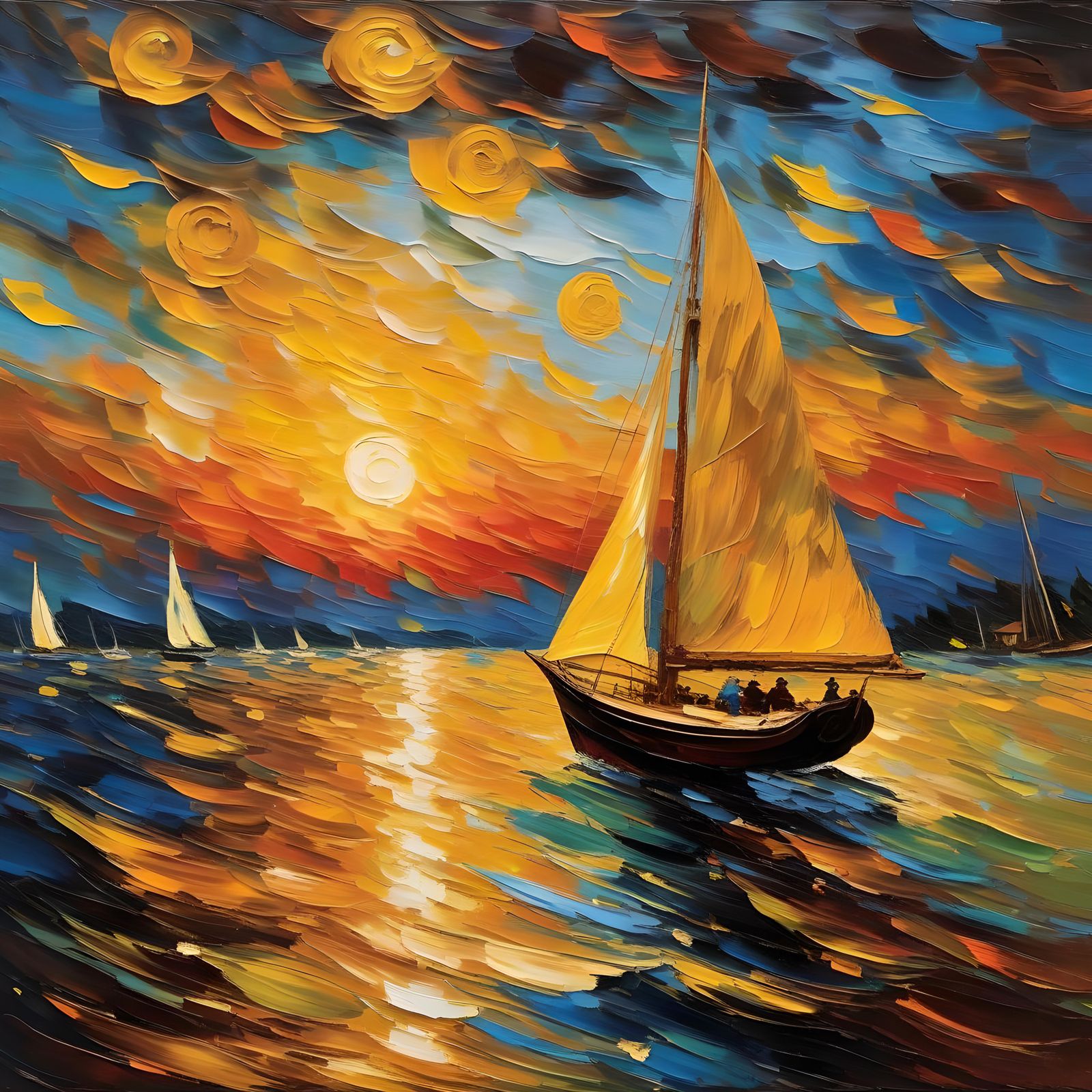 Sailing into the sunset  by @-Andy-