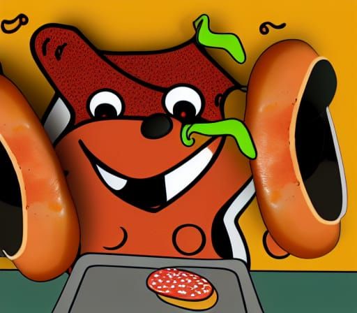 Toilet paper Hot dog pizza