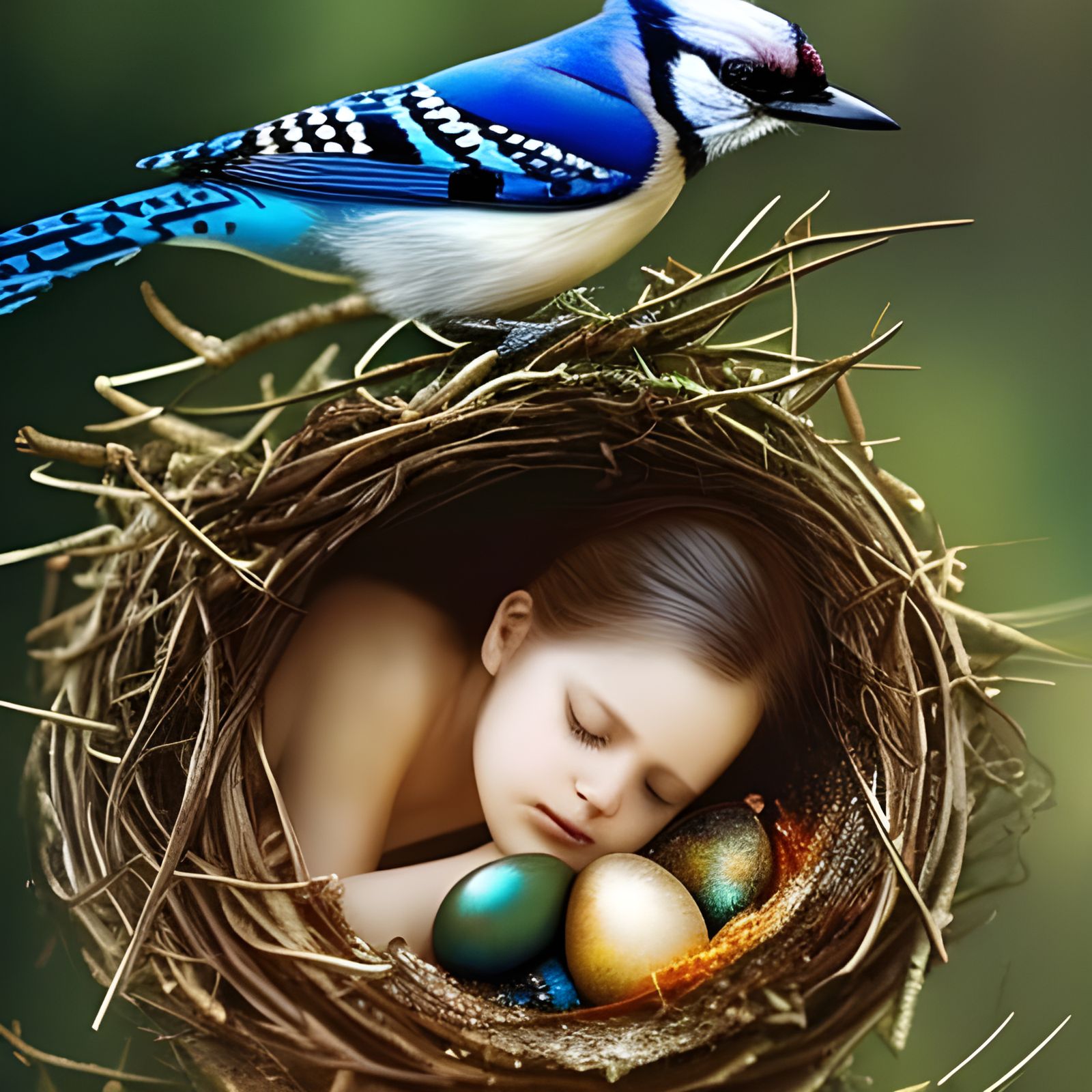 cute baby blue jay - AI Generated Artwork - NightCafe Creator