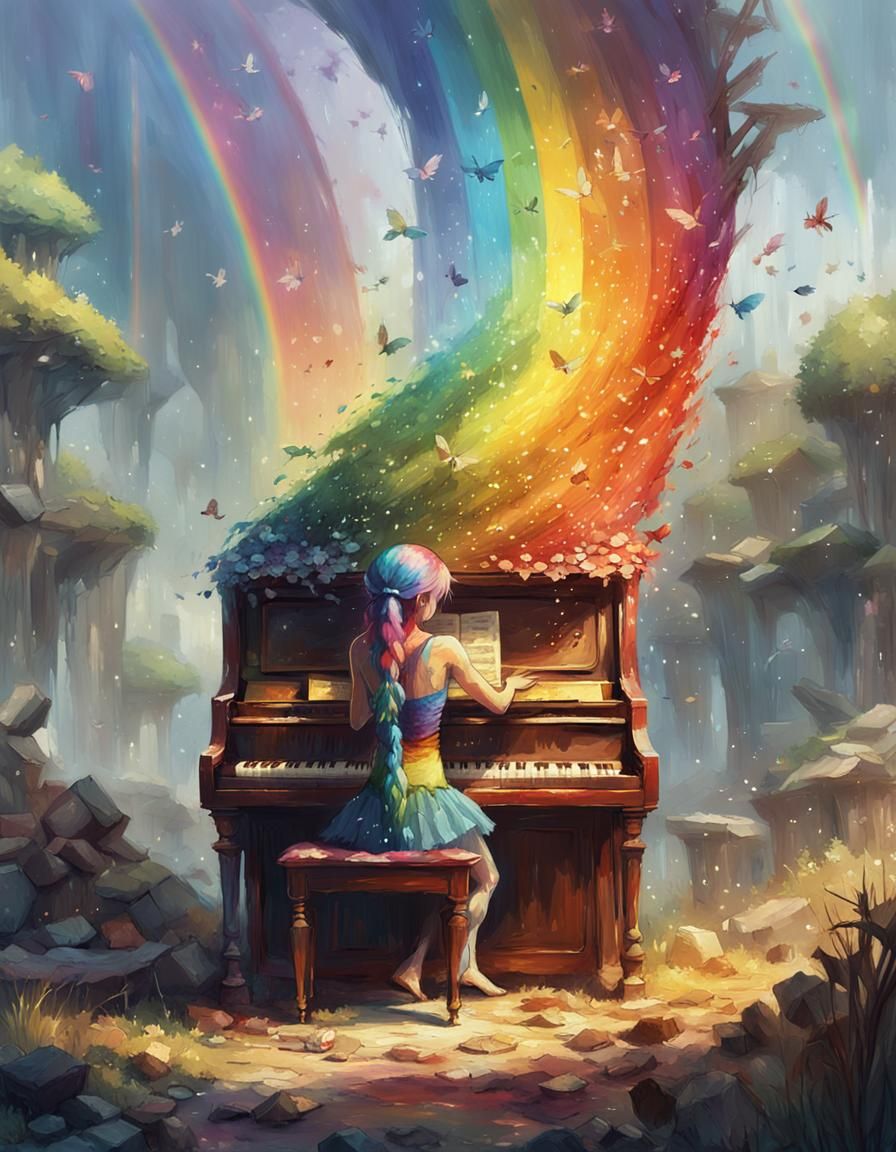 Rainbow Piano  by @Rosien_HoH