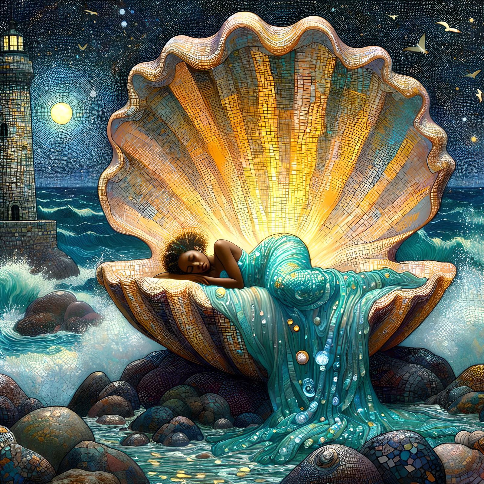 Lovely Nap by the Waves💤🌊  by @WynSongByrd