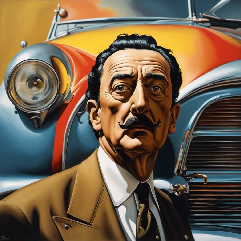 Dali, the car salesman   by @WitteKraai