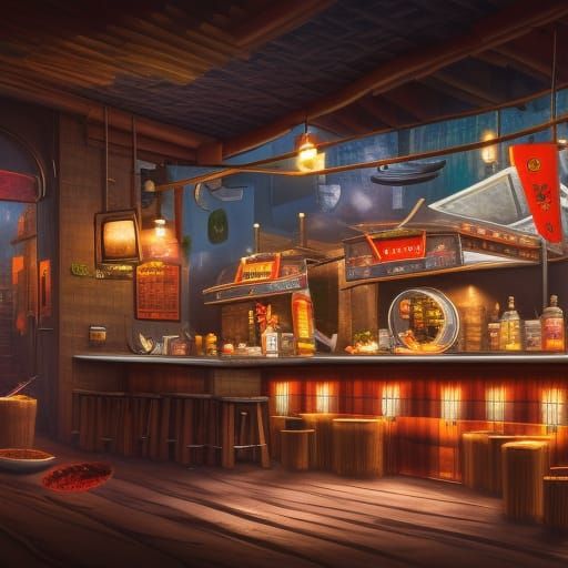 Ramen Shop - AI Generated Artwork - NightCafe Creator