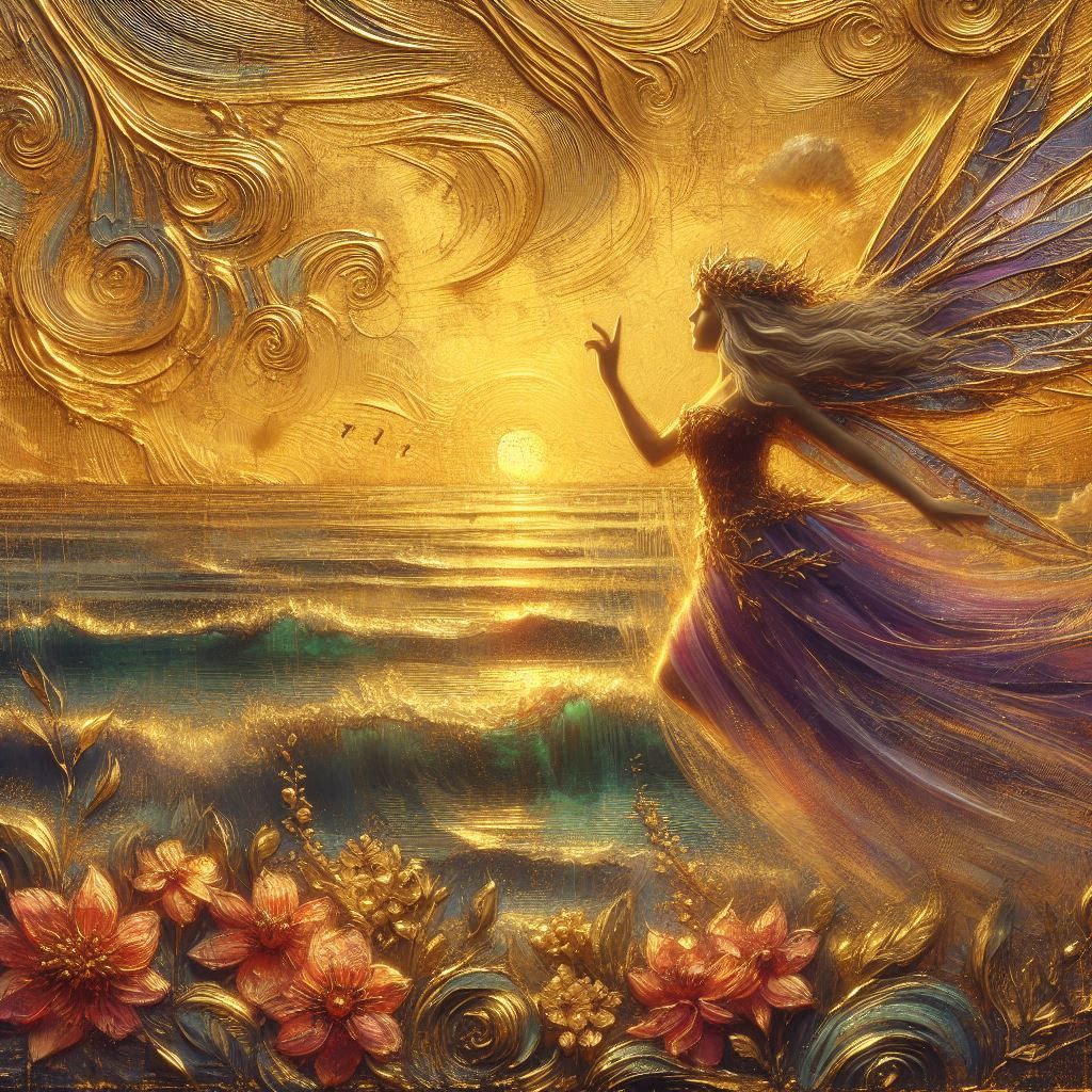 golden scenery, fairy