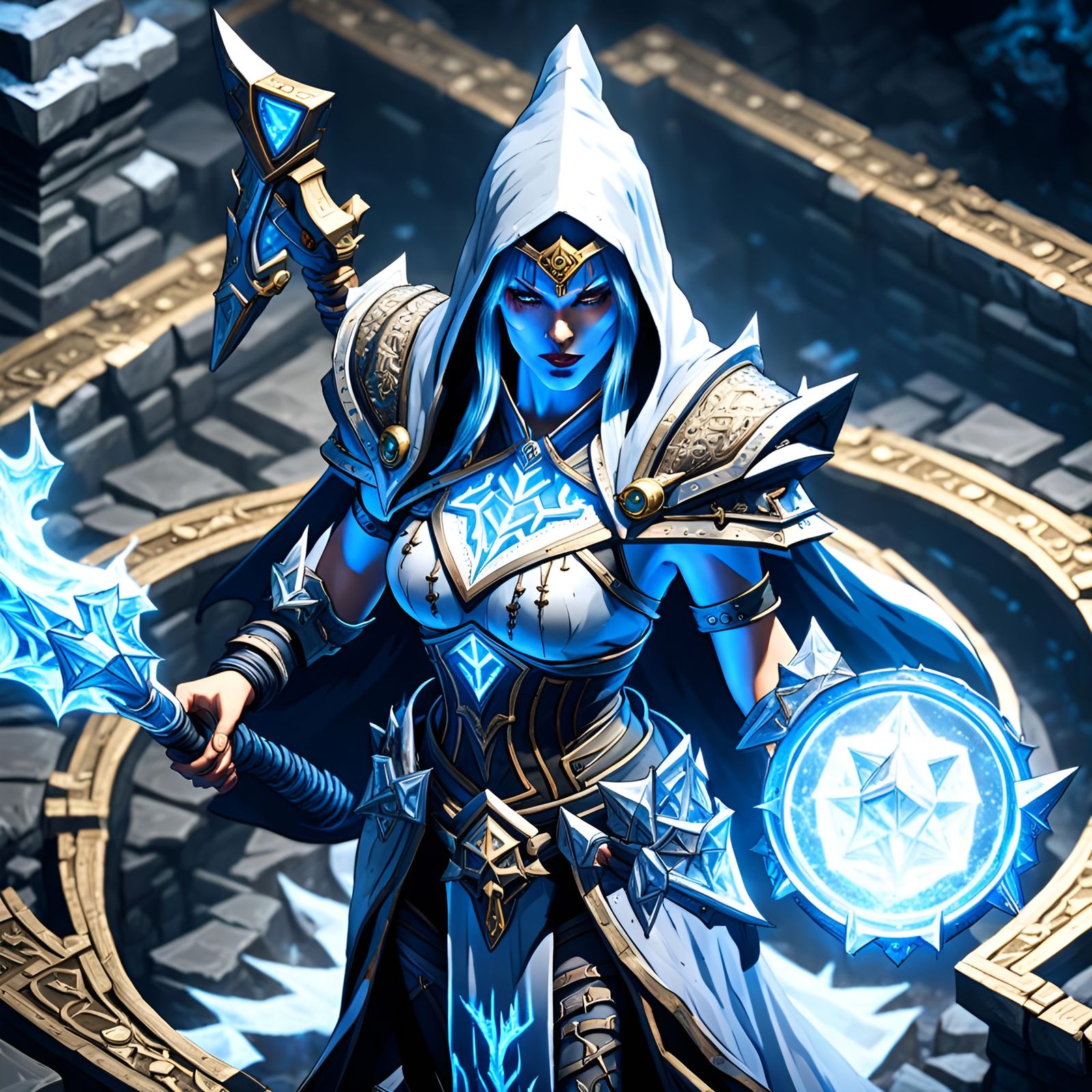 Ice Sorceress - AI Generated Artwork - NightCafe Creator