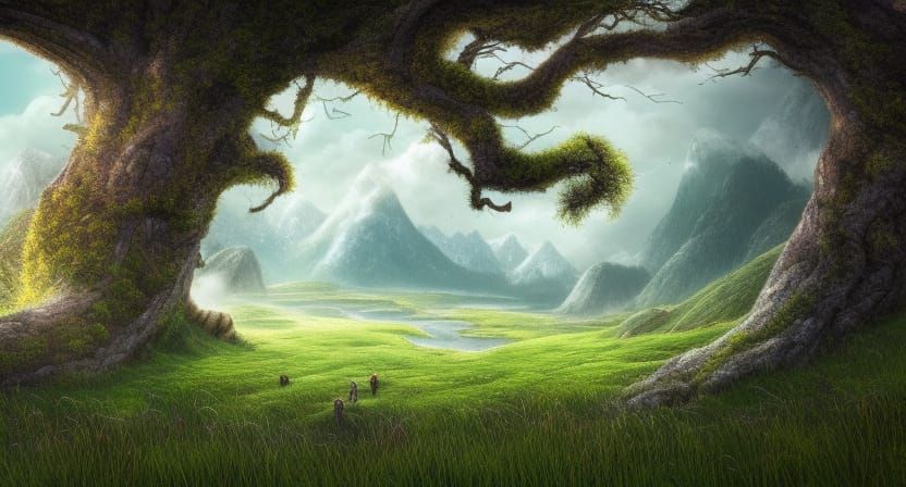 Through the trees